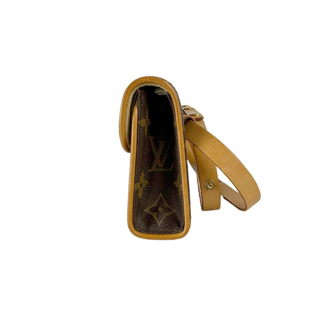 Louis Vuitton bag belt canvas brown Florentine waist Monogram Pochette Brown